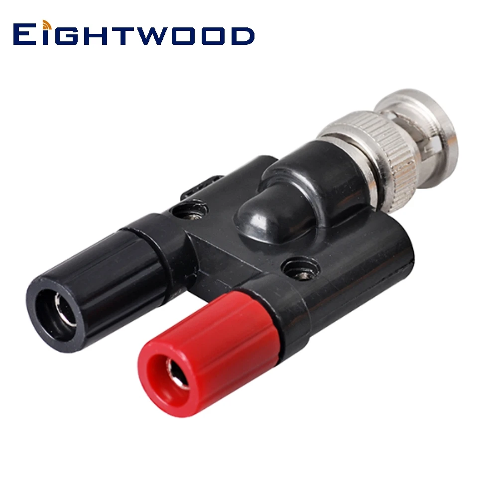 

Eightwood 5PCS BNC to Dual Banana RF Coaxial Adapter BNC Plug Male To Dual Banana Jack Female RF Coaxial Connector