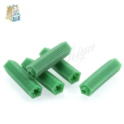 100Pcs M6 M8 Green Masonry Screw Fixing Wall Anchor Plugs Wall Drywall Plastic Anchor Wall Plug Masonry Drill Dry Wall Plugs