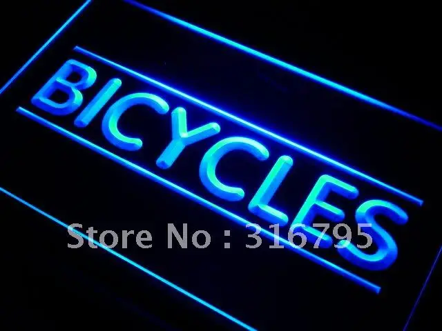 i287 Bicycles Shop LED Neon Light Light Signs On/Off Switch 20+ Colors 5 Sizes