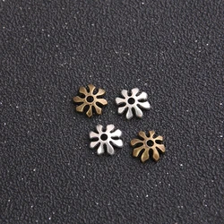 50pcs 10*10mm  Two Color Metal Alloy receptacle  DIY spaced jewelry accessories Charms Receptacle Ball Caps For Jewelry Making