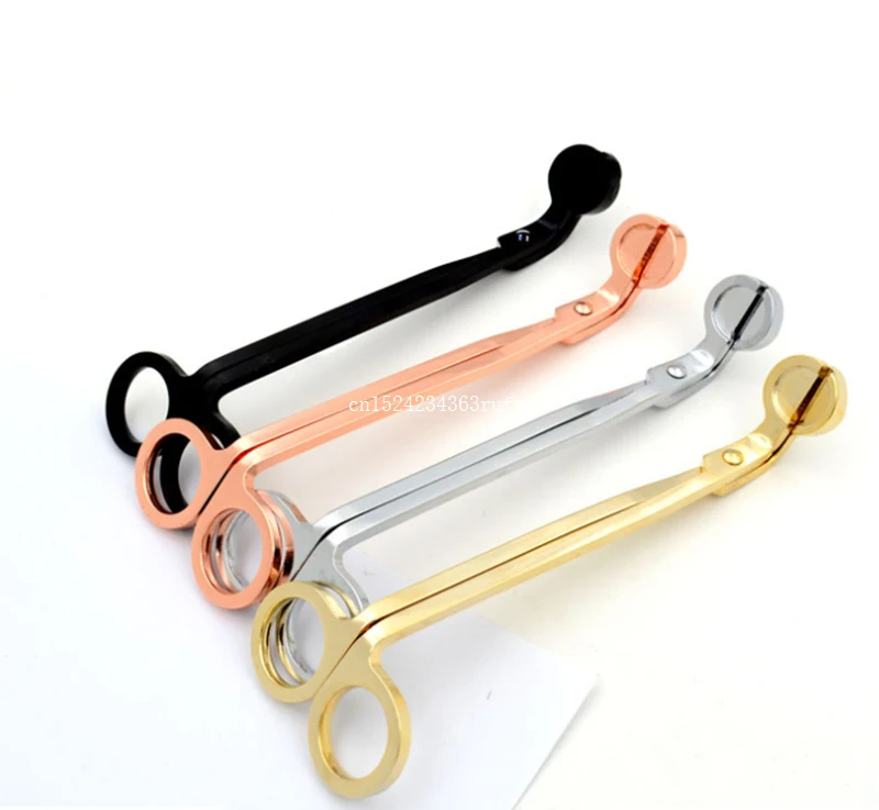 50pcs Candle Cutter Trimmer Stainless Steel Candle Trim Scissor Wick Snuffer Tool Oil Lamp Hook Clipper