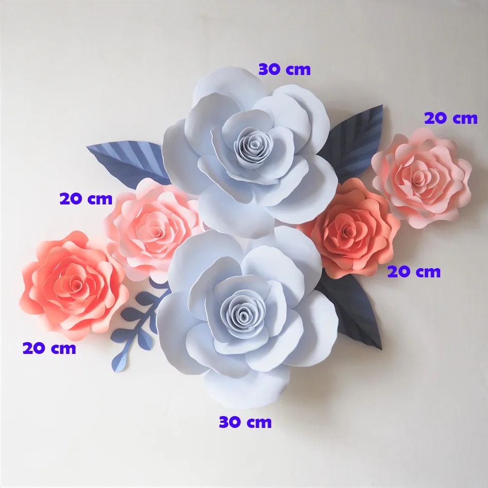 

DIY Giant Paper & Foam Flowers Backdrop Artificial Handmade Flower 6PCS+ 4 Leaves Wedding & Party Deco Home Decoration Video