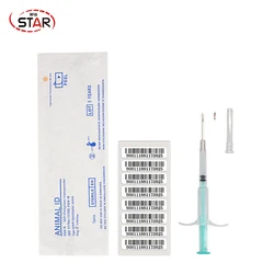 (40pc)1.25*7mm microchip implants rfid small FDX-B pet syringe cat dog id tracking animal glass tag lf 134.2KHz animal syringes