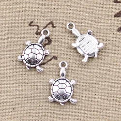 25pcs Charms Tortoise Turtle Sea 18x11mm Antique Silver Color Plated Pendants Making DIY Handmade Tibetan Silver Color Jewelry