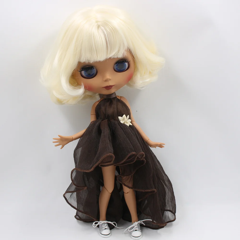 Muñeca ICY DBS Blyth N ° BL340, pelo rubio ondulado, cara mate 1/6 bjd Ob24, chica de Anime