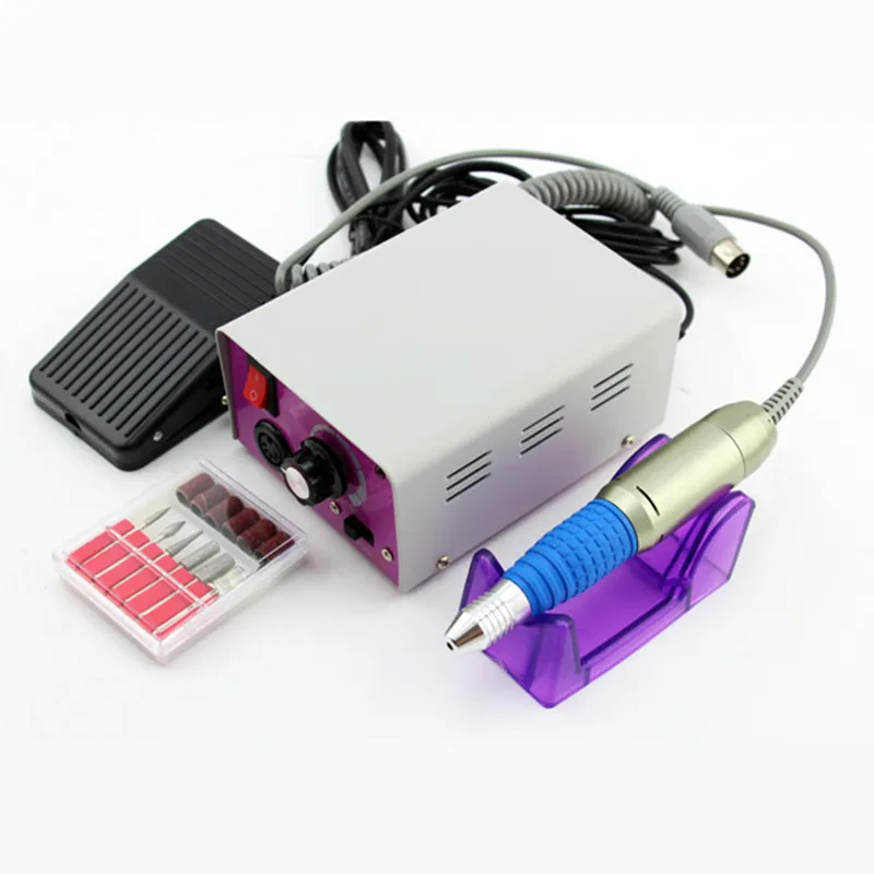 Hot Selling Electric Nail  Manicure File Machine with Foot Pedal  220V EU Plug  Nail Art Nail Tools