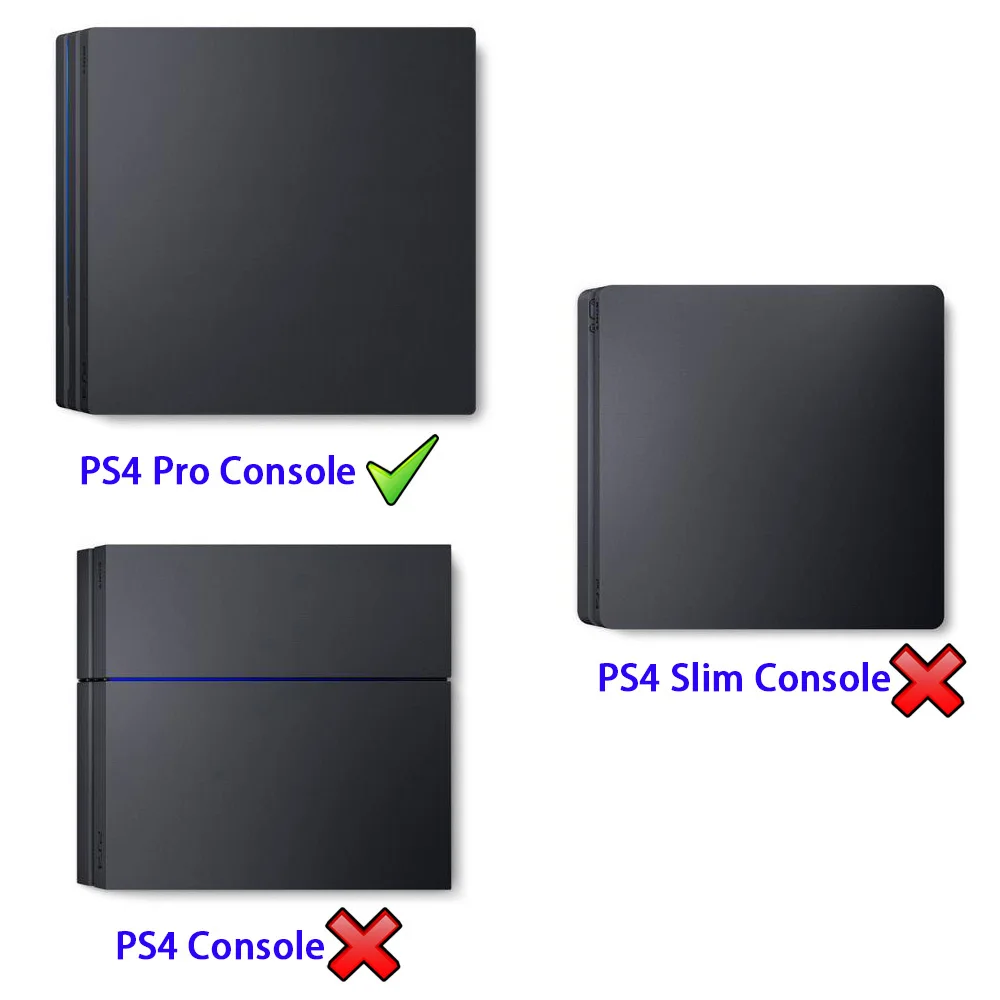 eXtremeRate Black Horizontal Dust Cover for PS4 Pro Console, Soft Neat Lining Dust Guard for PS4 Pro Console