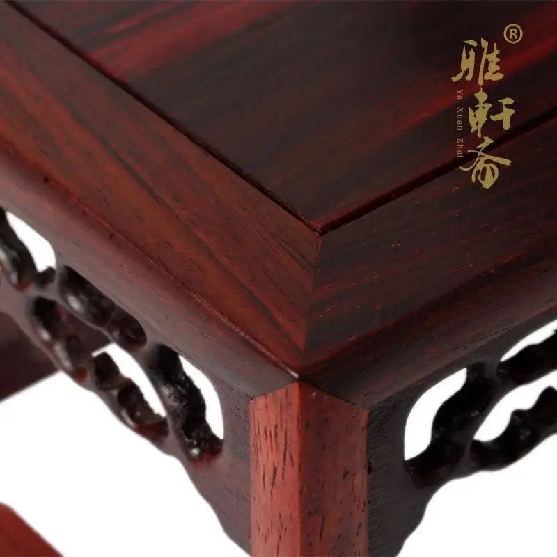 Mahogany furniture of Ming and Qing Dynasties Stone carving teapot base Suanzhi shelf teapot antique mahogany base