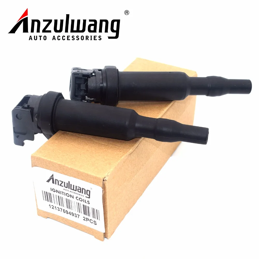 

ANZULWANG 4 pcs 12137594937 7594937 New Ignition Coil For BMW E46 E60 E85 E90