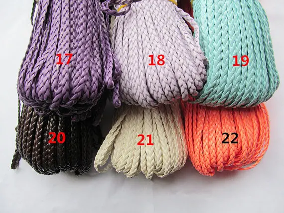 100Yds 5mm 32 Colors Flat Faux Braid Leather Cords String Rope,Jewelry Beading String, For Bracelet & Necklace,DIY Jewellry