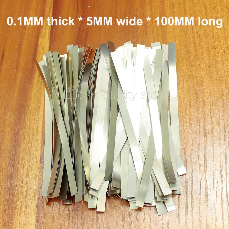 100g/bag Spot welding battery connection nickel plate 18650 battery nickel plated steel strip 0.1MM thickness *4MM wide