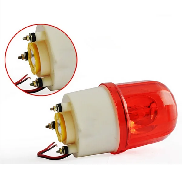 LTE-1101K DC12V-24V-AC110V-220V-380V Bulb Rotary Warning Lamp with Sound Alarm revolving crane warning lights