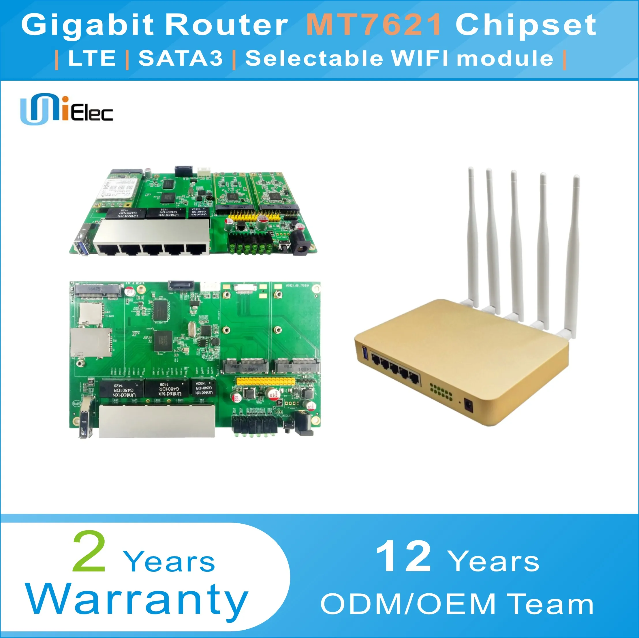 MTK MT7621 Enterprise Wireless Router Sata LTE 4G WIFI OpenWrt MT7603 MT7612 Gigabit MT7621A chipset Sim Card PCBA ODM OEM Board