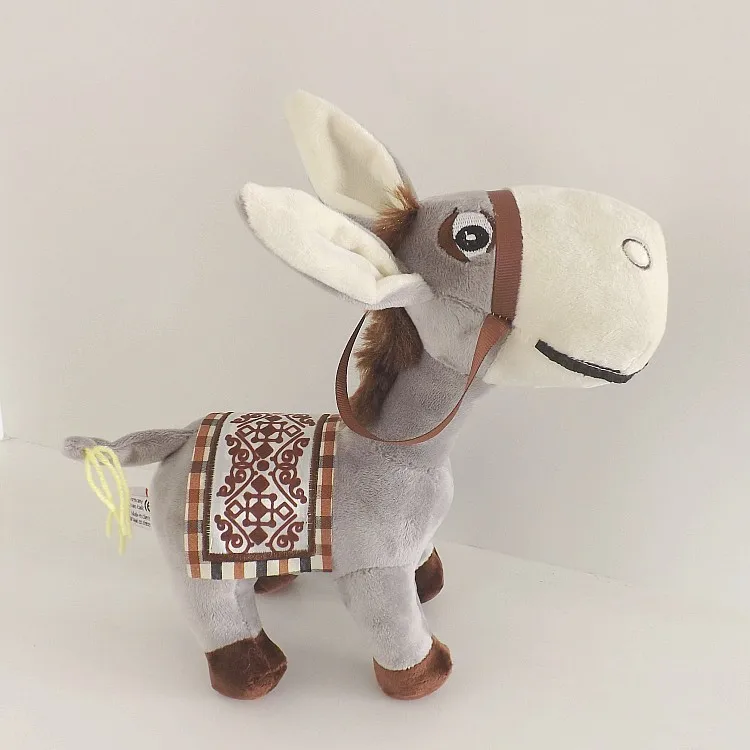 Nova chegada cerca de 25cm dos desenhos animados burro brinquedo de pelúcia bonito burro cinza macio boneca brinquedo do miúdo presente natal s2488