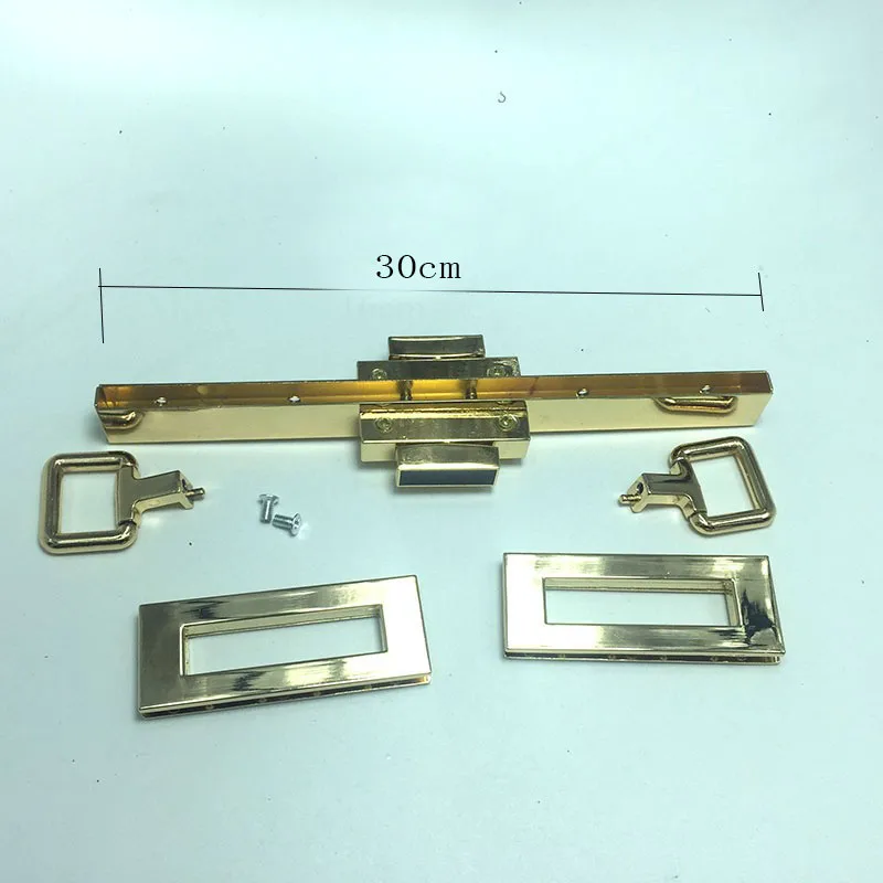 20.3 cm Twist Locks ,metal bar double lock handbag hardware handles Gold Color