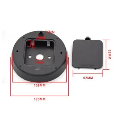 100PCS DIY Quartz Wall Clock Movement Protection Box Mechanism Repair Part Clock movement Black Round Protection Cover