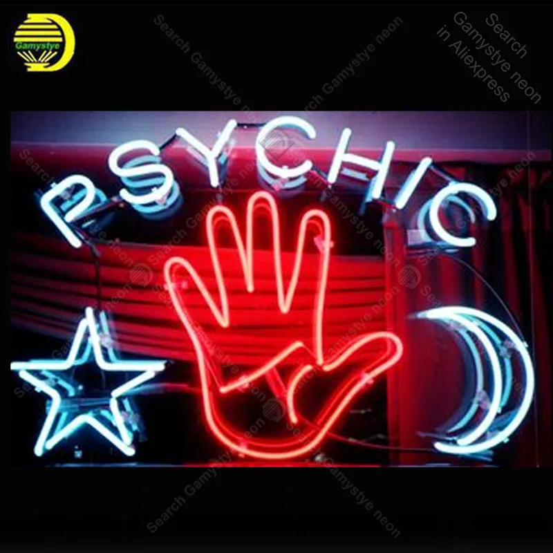 Neon Sign for psychics Palm Neon Bulb sign Beer Bar Pub Hotel Display handcraft glass tube light Decor wall lamps Dropshipping