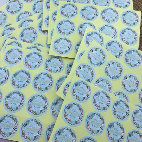100PCS 3cm or 5cm custom sticker and Customized LOGO/Wedding stickers/Design Your Own Stickers/Personalized stickers