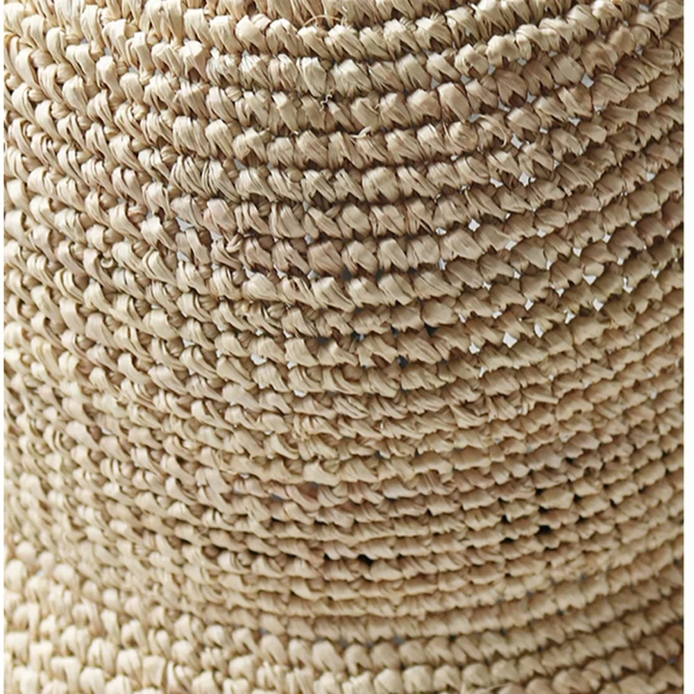 Hand made Summer Hats For Women Straw Sun Hat Bucket cap Raffia Lady Girls Panama Beach Hats Floppy Female Travel Folding Cap