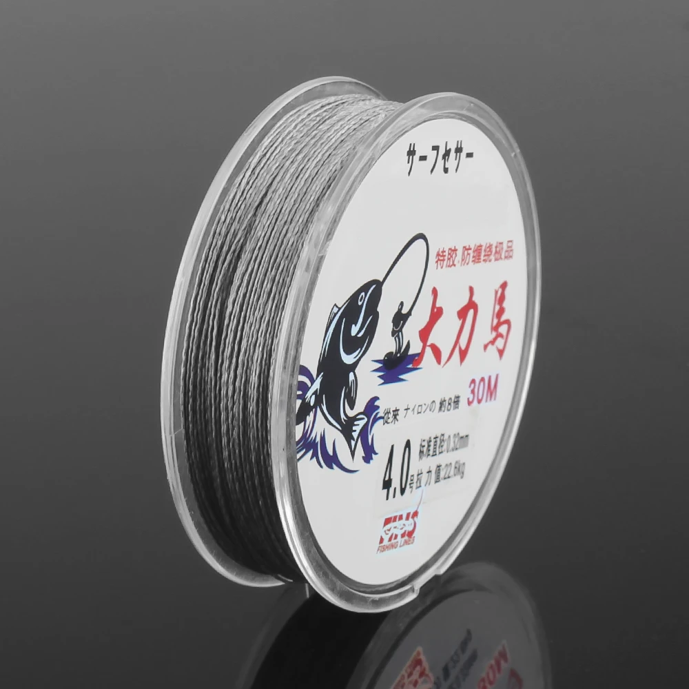 DNDYUJU 30M PE 4 strands Multifilament Fishing Line Super Strong Braided Fishing Line 10LB-80LB