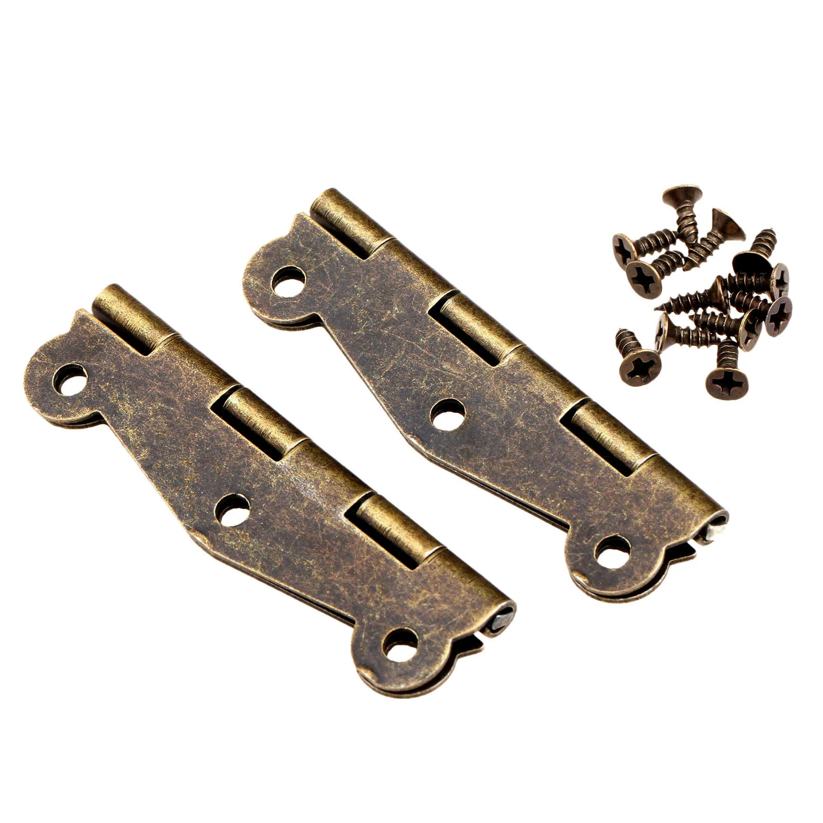 2Pc 51x24mm Antique Box Hinge Vintage Butterfly Door Hinges Jewelry Gift Box Retro Decorative Furniture Hardware Accessories