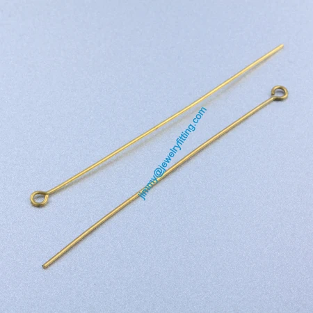 Jewelry Making findings Raw Brass Eye Pins ;Scarf Pins findings 0.7*65mm shipping free