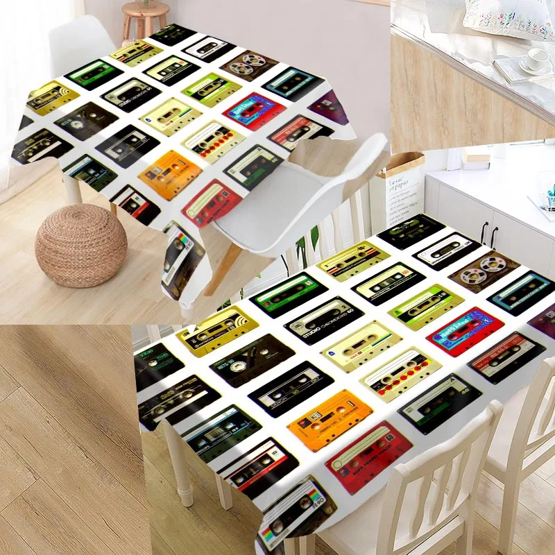 

New Arrival Tape 3D Tablecloth Waterproof Oxford Fabric Square/Rectangular Tablecloth For Wedding Table Cloth TV Covers