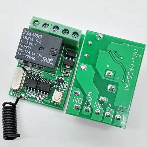 Imagen 2 del producto Interruptor de control remoto para abrir timbre de puerta, pulsador inalámbrico RF de 5V, 6V, 9V, 12V, 315, 433