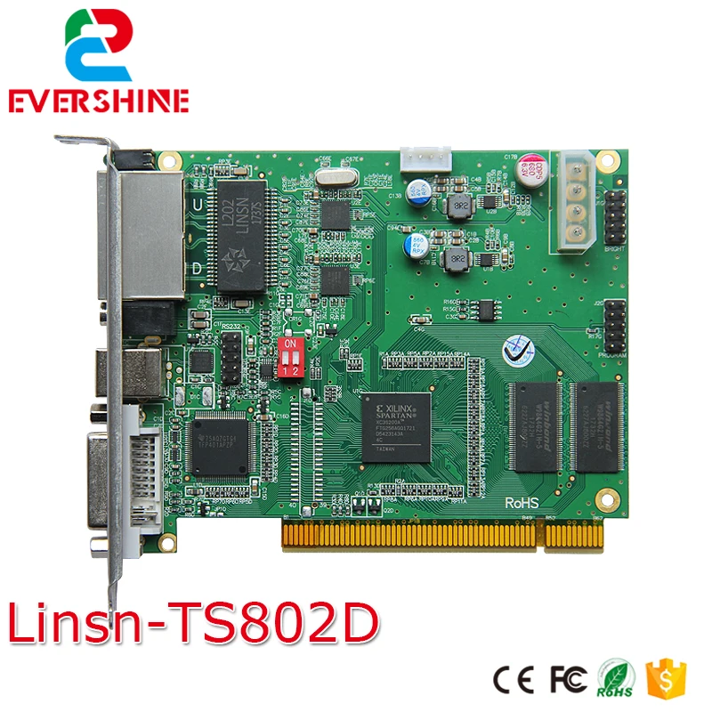 

Linsn ts802d rgb Synchronous LED Control System Sending Card, 640x2048 Pixels For Full Color Video LED Display Controller Card