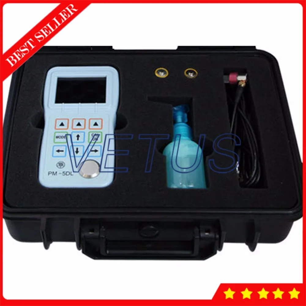 PM-5DL Multiple-Wave Verify Mode 0.001mm Resolution Through Paint Coating Ultrasonic Thickness Gauge with storge 1000 Waveforms