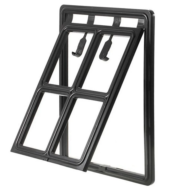 Durable Lockable Plastic Pet Dog Cat Kitty Door for Screen Window Security Flap Gates Pet Tunnel Dog Fence Free Access Safe Door