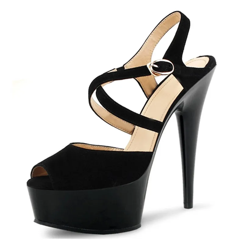 New sexy shoes after cross department with 15 cm over the stiletto heel sandals big yards women's shoes