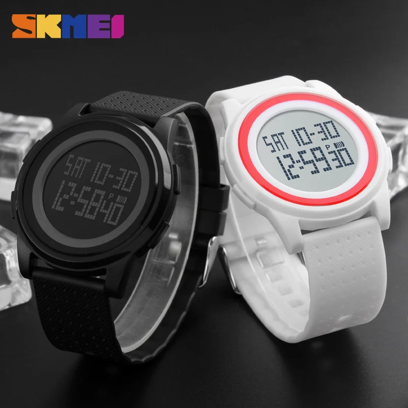 SKMEI Fashion Casual Sport Watch Men Alarm Clock Simple Luxurious Brand 3BarWaterproof Digital Watches reloj hombre 1206