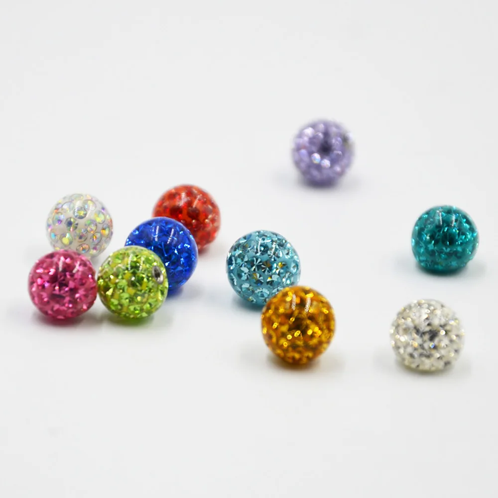 1Piece Ferido Epoxy Cubic Zircon Replacement Ball for Ear Lip Ring Stud Tragus Catilage Labret Belly Navel Ring Jewelry