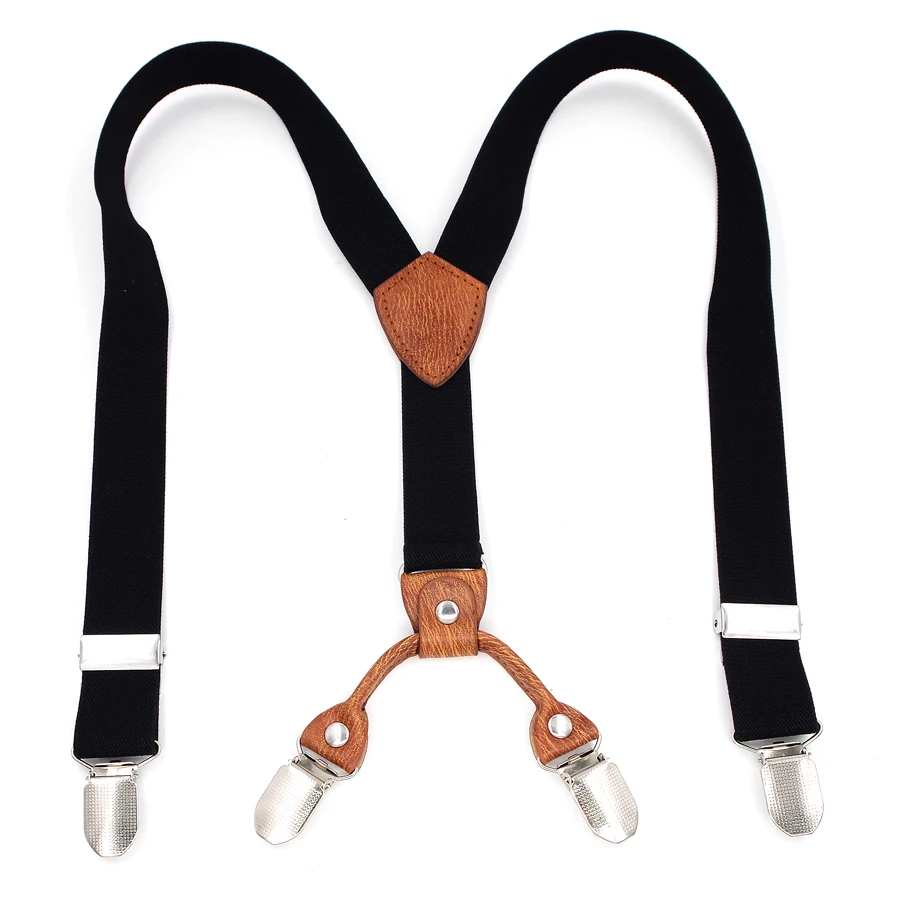 Kinder Hosenträger 4 Clips Leder Hosenträger Kinder Suspensorio Elastische Verstellbare Tirantes Bretelles 2,5*75 cm Neue Mode-Design