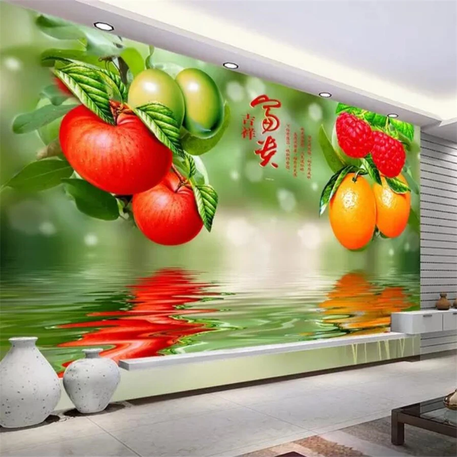 wellyu Custom wallpaper 3d photo mural wallpaper rich auspicious cool summer fruit background wall paper 3d обои papel de parede