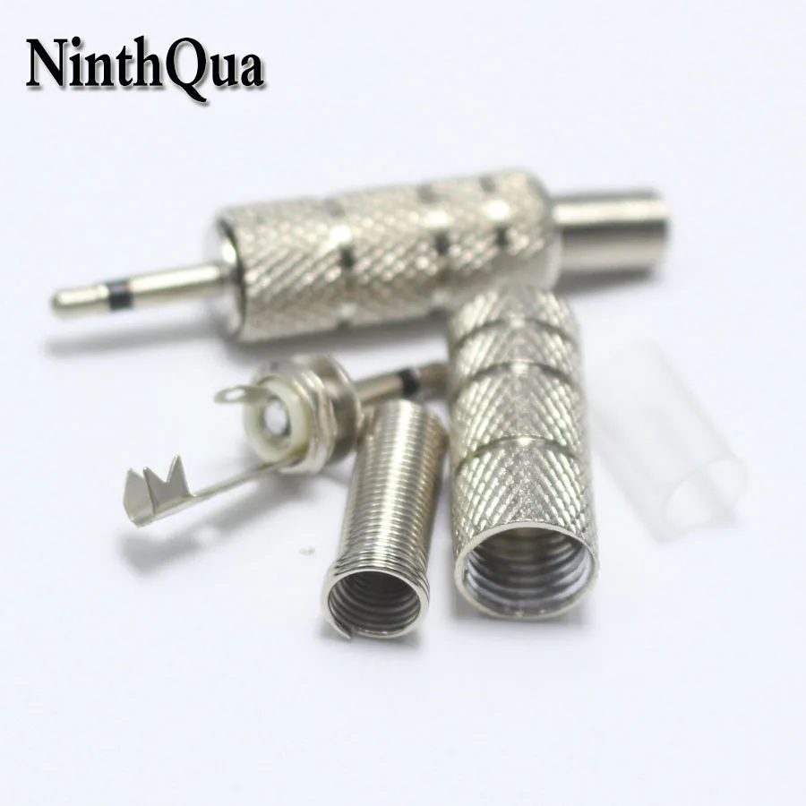 2pcs 2.5mm Audio Power Plug 2.5 2Pole Mono Audio Plugs Welding Type Microphone Adapter Connector for Ipad