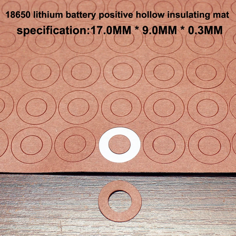 100 قطعة/الوحدة 18650 بطارية ليثيوم PET البلاستيك العزل فارغة جوفاء الوجه حصيرة العزل فوضى 17*9.0*0.3