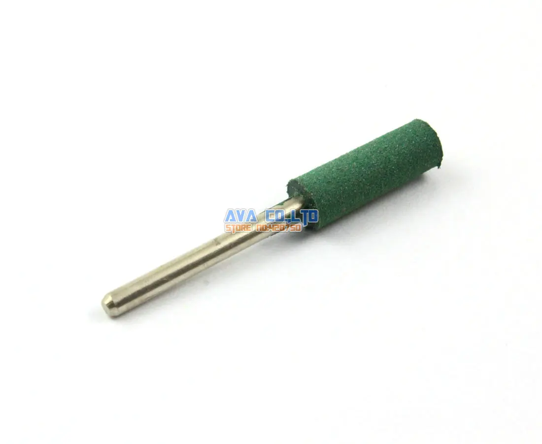 30 Pieces 8x19mm Green Barrel Mounted Rubber Polishing Point Grinding Bit 3mm Shank