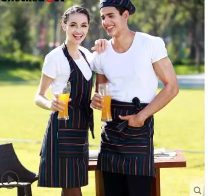 Half-length apron hotel restaurant bar cafe chef waiter work short apron waist