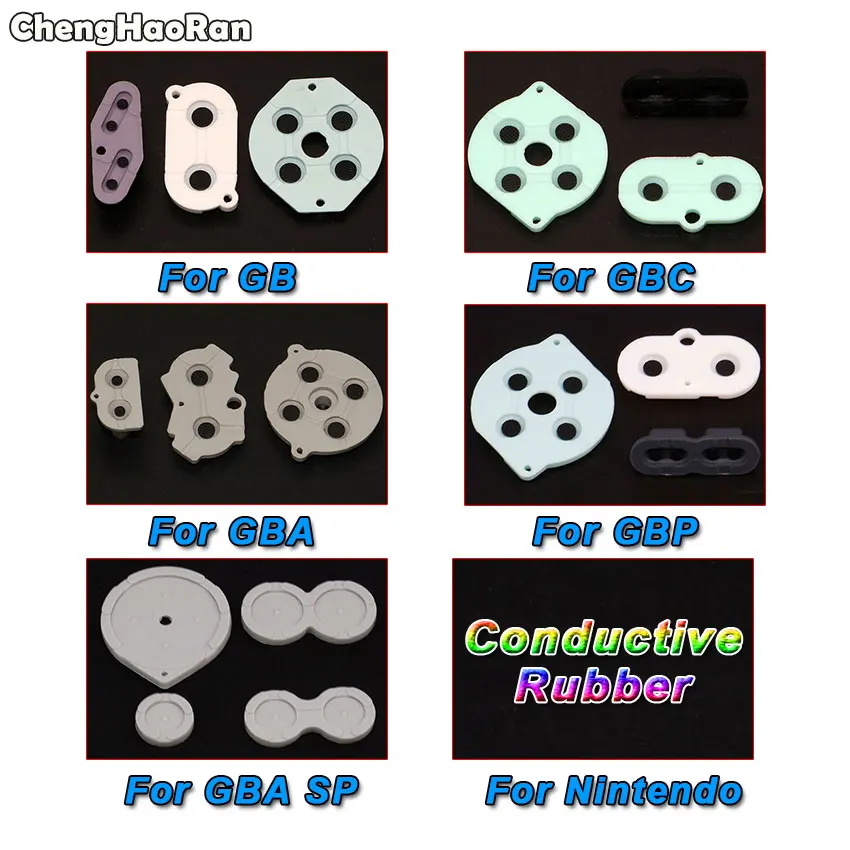 ChengHaoRan For GB GBC GBA SP GBP Silicone Conductive Rubber Buttons A-B D-pad For 3DS XL LL NEW 3DS NDSL NDSIXL LL NGC SFC