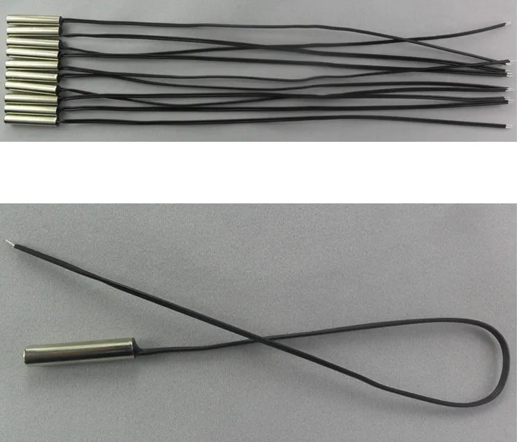 

100pcs NTC thermistor temperature sensor probe 5*25MM 10K 1% 3950 doubling cable 220mm 28# NTC Sensor