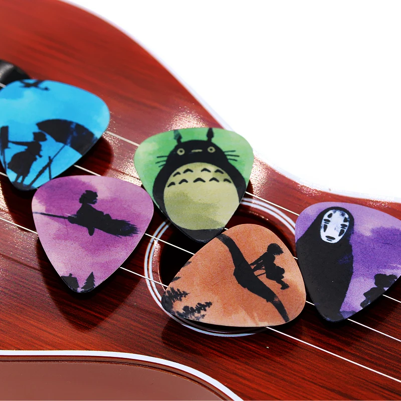 SOACH 50PCS 0.71mm high quality guitar picks two side pick ukulele guitar bass picks earrings DIY Mix picks guitar