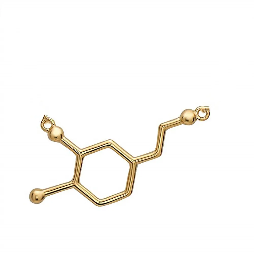 Zinc Alloy Metal DNA Caffeine Molecule Coffee Soda Lover Pendant Science Charm For Necklaces Makings