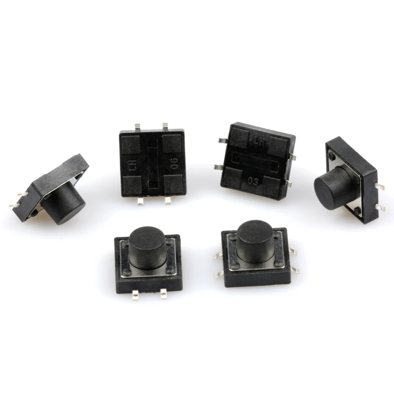 50pcs  SMT SMD 12*12*4.3/5/6/7/8/9/10/12MM Touch Button Micro Switch 12x12