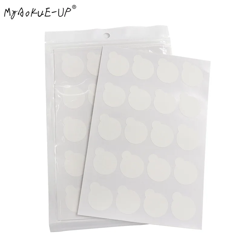 100 pcs/pack Glue Holder Pallet Sticker Disposable Eyelash Jade Stone Pads Eyelash Extension Makeup tools