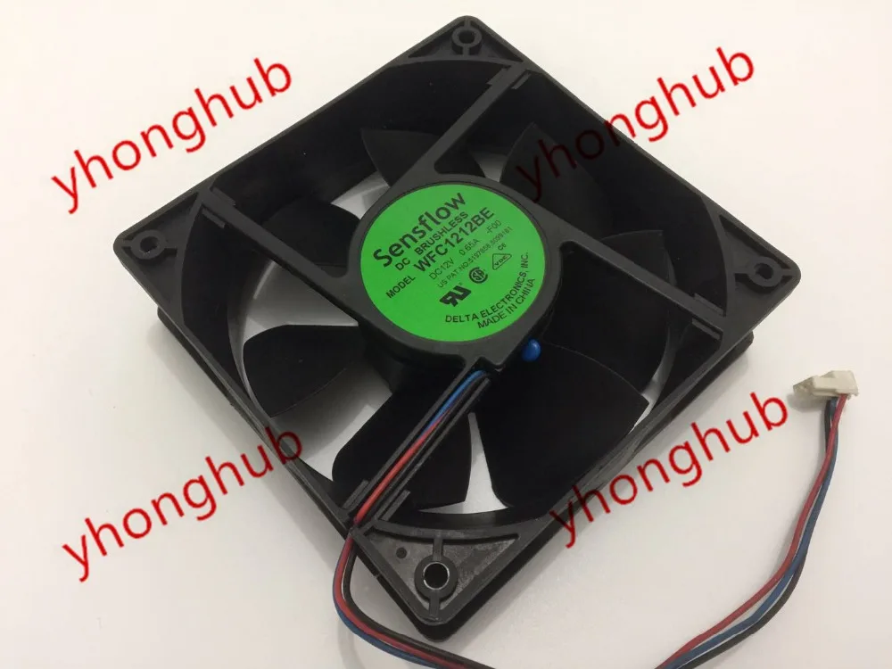 Delta Electronics WFC1212BE F00 Server Cooling Fan DC 12V 0.65A 120x120x38mm 3-wire