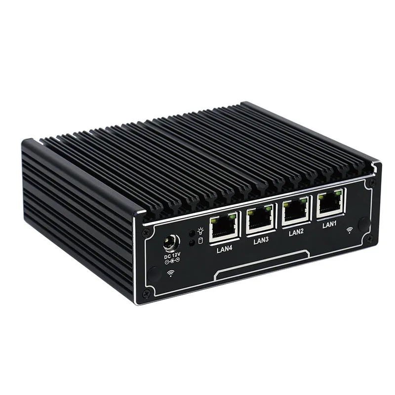 Enrutador Pfsense de 4 Lan con Intel Bay Trail Quad Core J1900, Mini PC para negocios, compatible con 3G/4G, 1 X COM, 1 x VGA, Windows 7