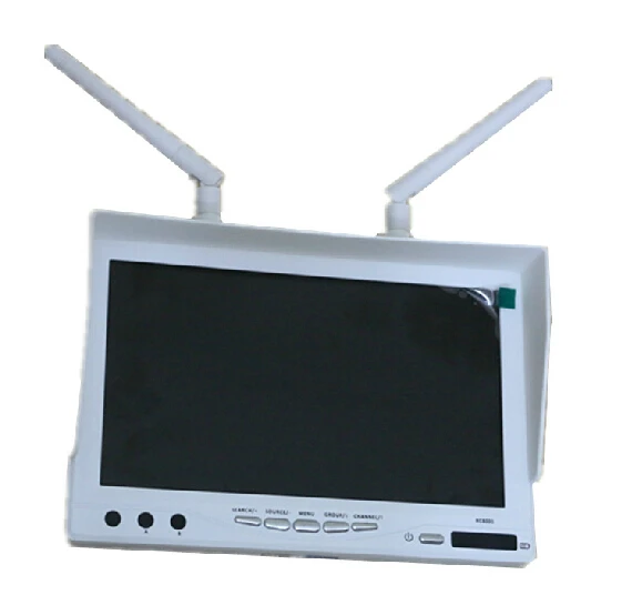 Boscam RX-LCD5802 5.8GHz Dual Diversity Receiver Automatically Scan 7 Inch TFT LCD Monitor Built-in 7.4V 2450mAh Li-Poli Battery