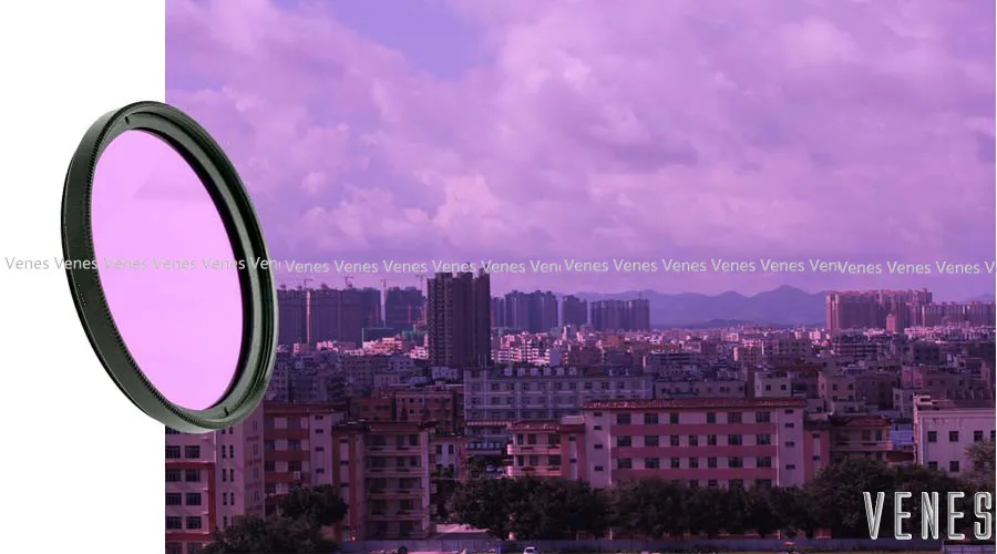 Venes 67mm acessório completo cor completa filtro especial para lente da câmera digital roxa